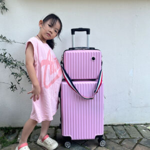Home cross border luggage 12 inch 20 inch boarding trolley can be cross crossed swivel student multi color suitcase