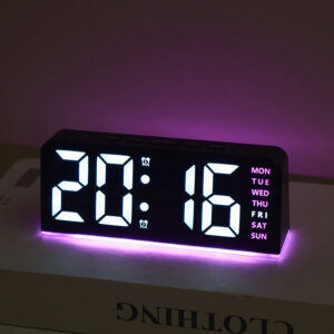 Home cross border innovation led big character digital clock ambient light date desk clock multi function digital alarm clock gh8033