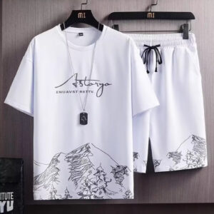 Home loose t shirt with shorts
